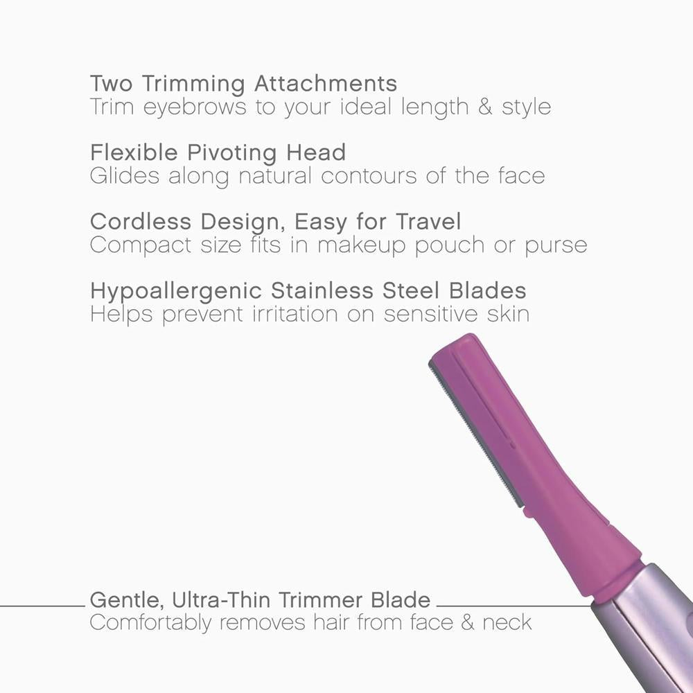 Panasonic Removedor de vello facial para mujer con cabezal pivotante y accesorios de cejas