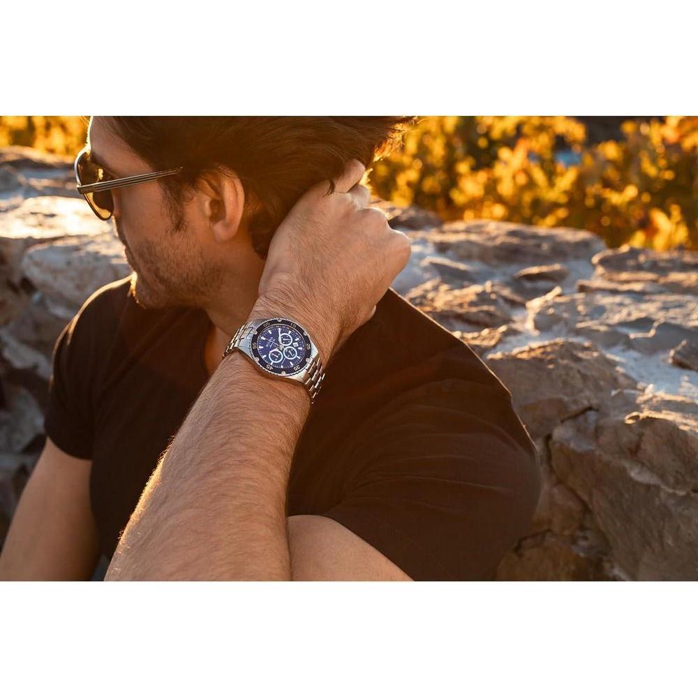 Bulova Reloj cronógrafo Marine Star para hombre, taquímetro, agujas luminosas, resistente al agua, acero inoxidable