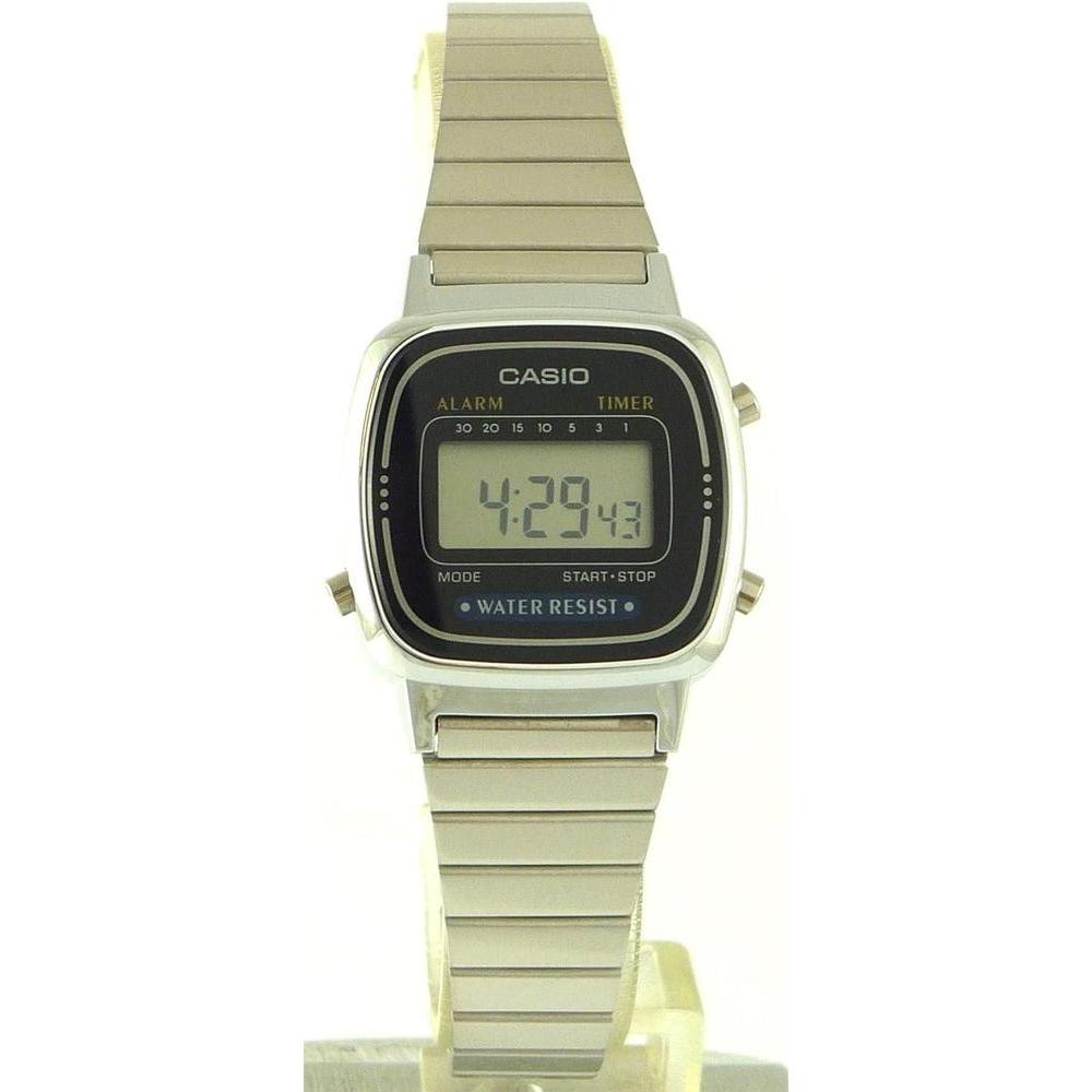 Reloj digital Casio LA670WA para mujer, diseño retro con cronómetro, temporizador, calendario y resistencia al agua