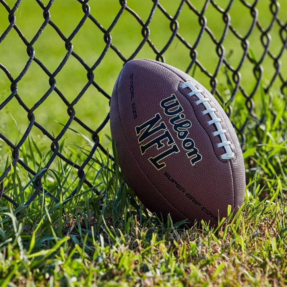 WILSON Balón de fútbol americano compuesto de Super Grip de la NFL, tamaño junior, negro y dorado