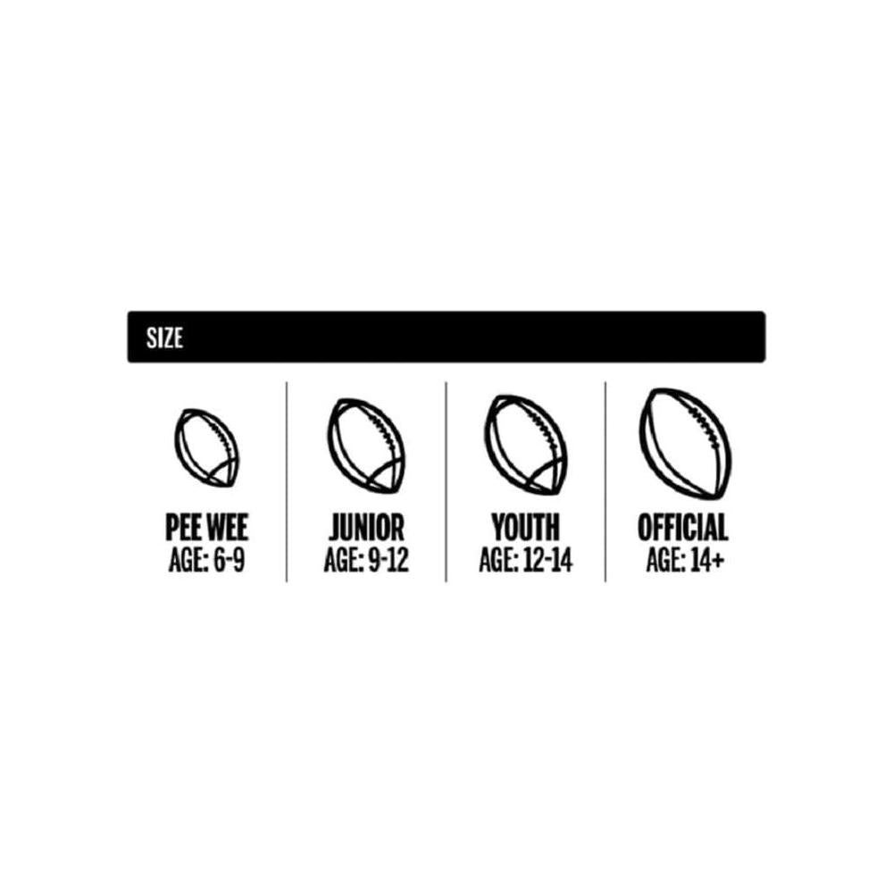 WILSON Balón de fútbol americano compuesto de Super Grip de la NFL, tamaño junior, negro y dorado
