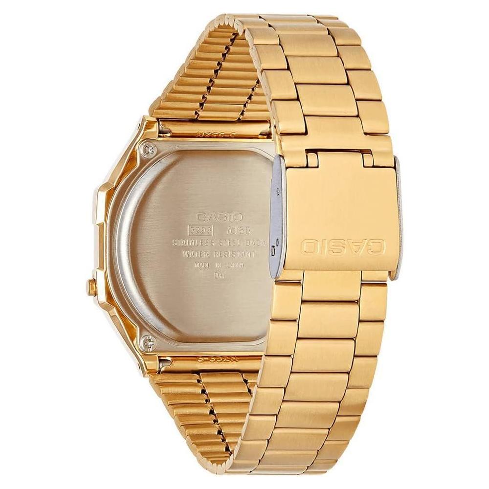 Casio Colección Reloj Unisex Adultos A168WG con resistencia al agua y acero inoxidable, ideal para cualquier ocasión