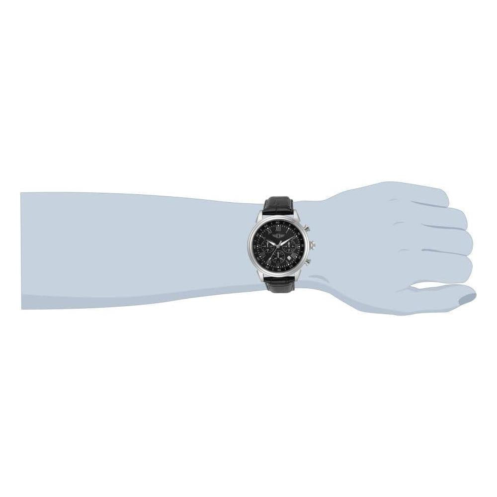Reloj de vestir Invicta I 90242 para hombre con correa de cuero negro y esfera negra