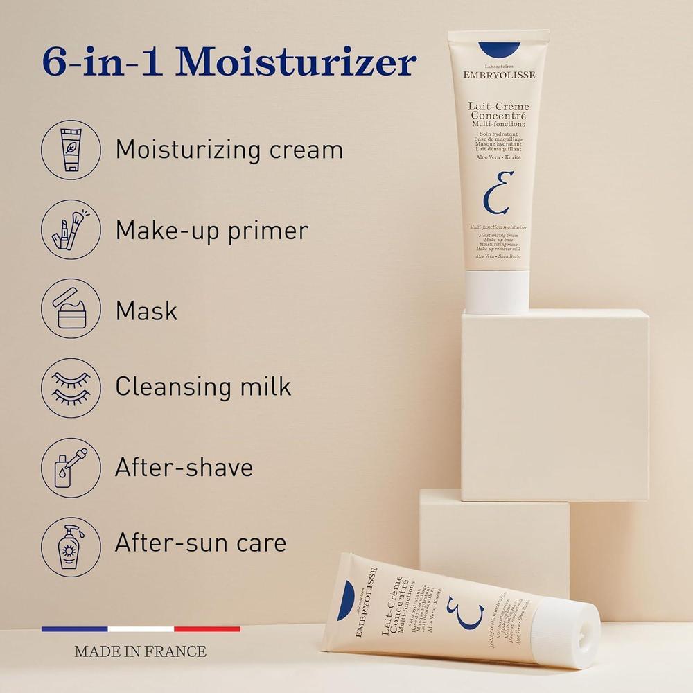 Embryolisse Lait-Crème Concentré: Hidratante diario y primer de maquillaje para todo tipo de piel con karité y aloe vera
