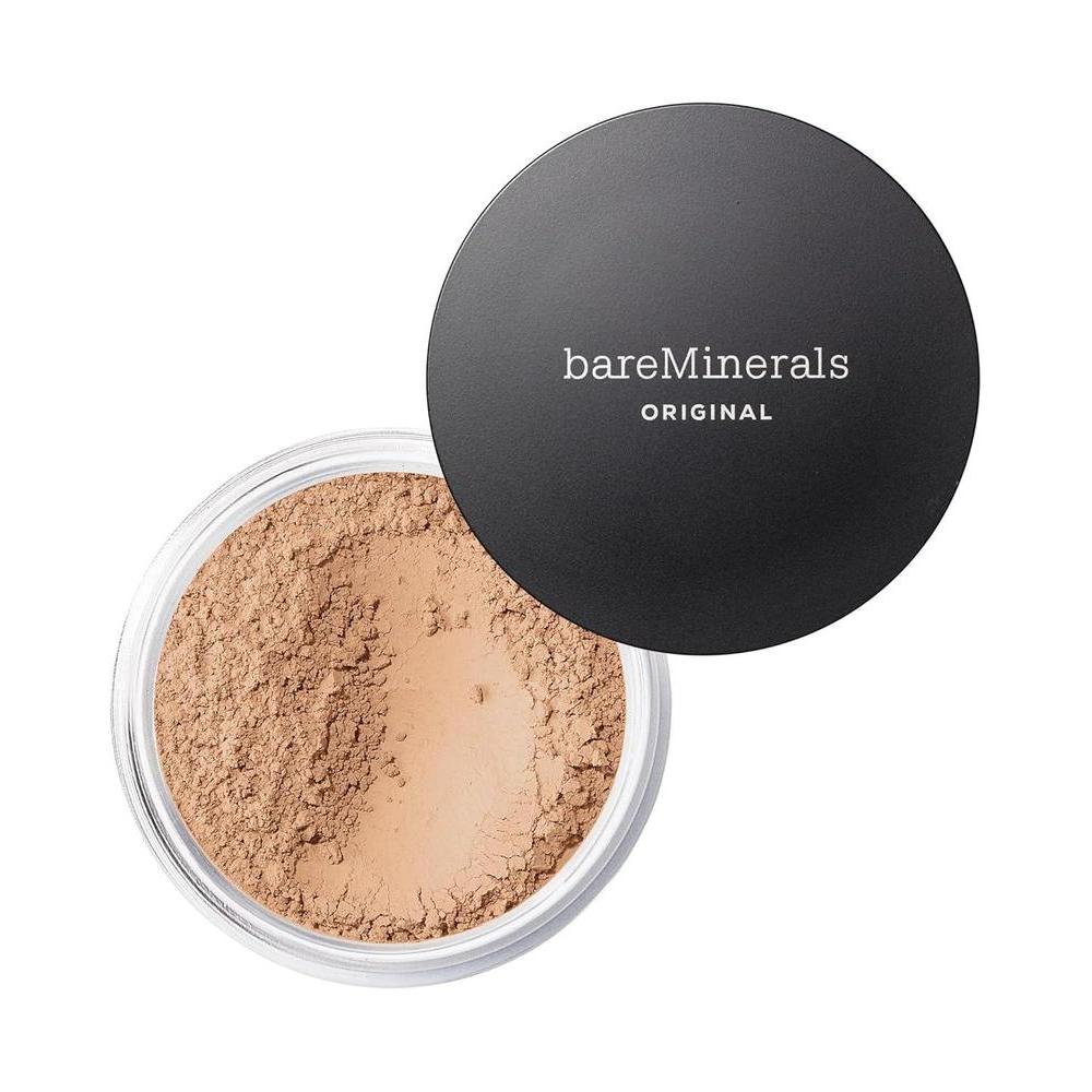 bareMinerals Base de maquillaje original en polvo suelto SPF 15, maquillaje facial en polvo mineral limpio, cobertura transparente a completa, sin talco, no comedogénico, vegano