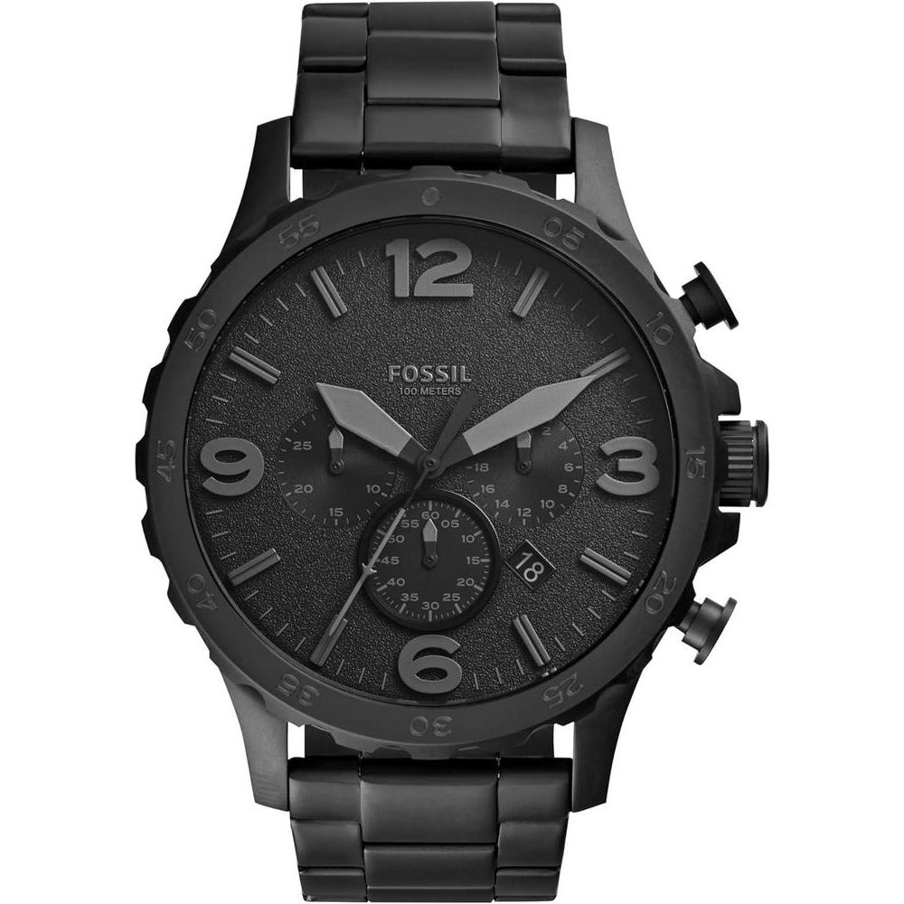 Fossil Nate Men's Watch with Oversized Chronograph Watch Dial and Stainless Steel or Leather Band