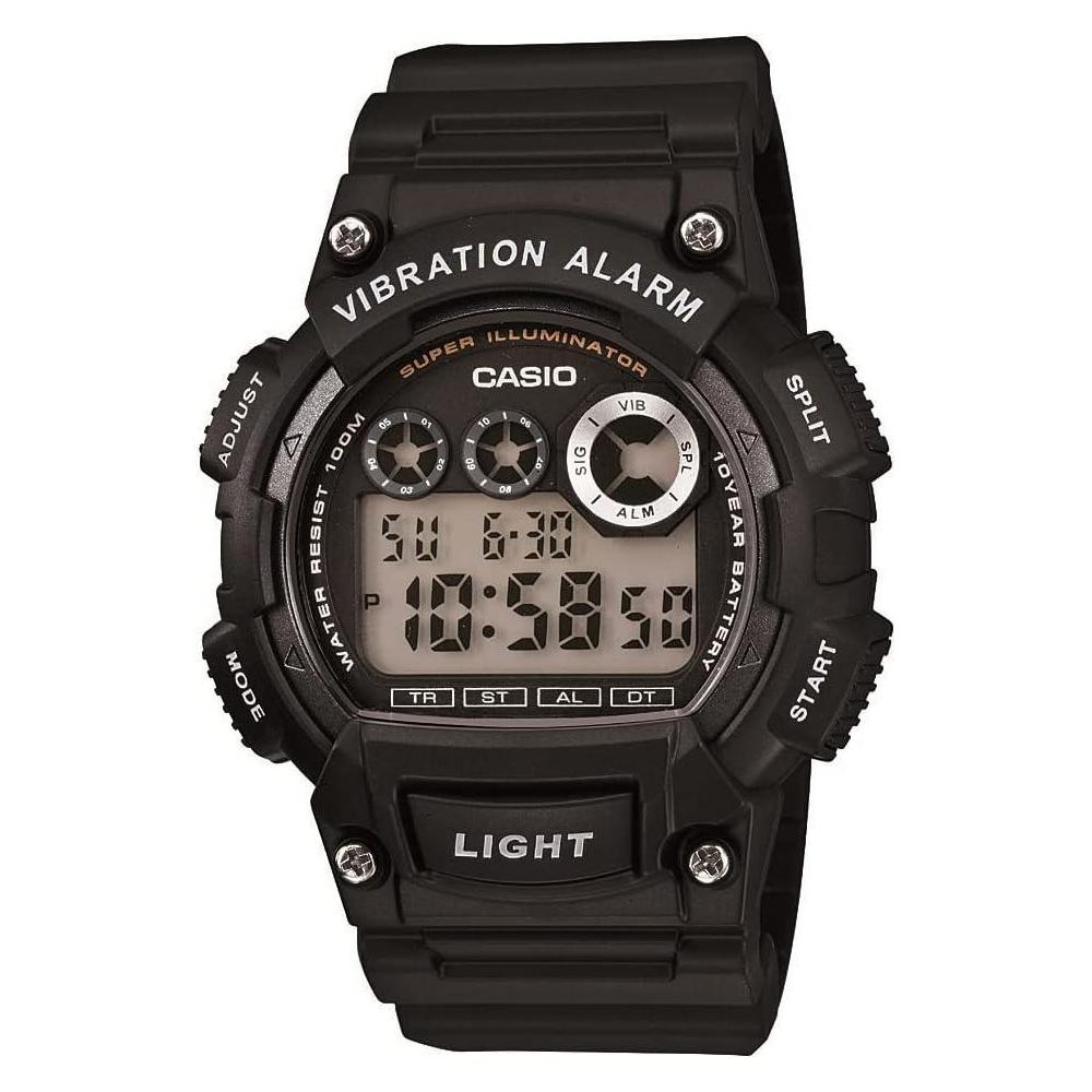 Casio W735H Series | Men’s Digital Watch | 1/100 SEC Stopwatch | Countdown Timer | Super Illuminator LED Light | 100 M Water Resistance | Daily Alarm | Auto Calendar | Dual Time | 10 Yr Battery