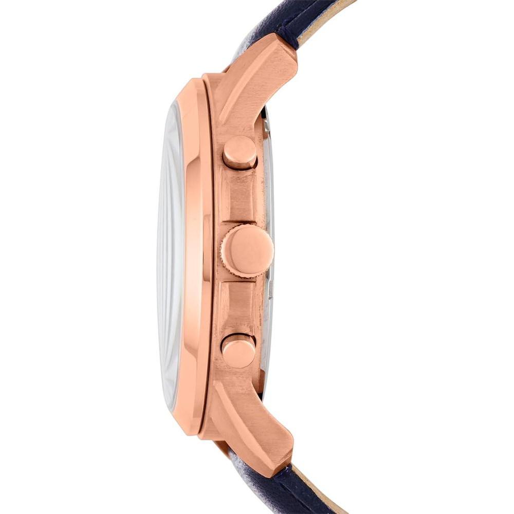 Reloj cronógrafo Fossil Grant para hombre, con correa de cuero azul y esfera de acero inoxidable resistente al agua hasta 165 pies
