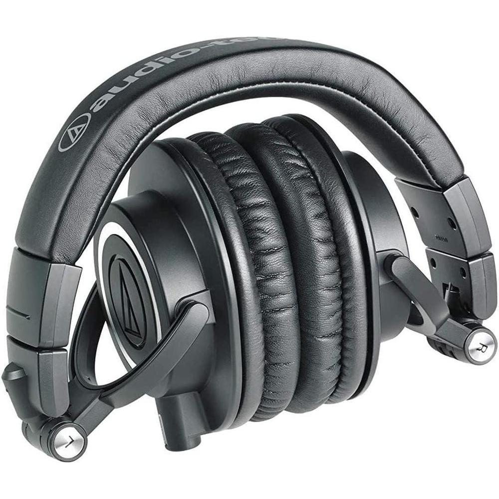 Audio-Technica ATH-M50X - Auriculares de monitor de estudio negro, grado profesional, criticamente aclamados.