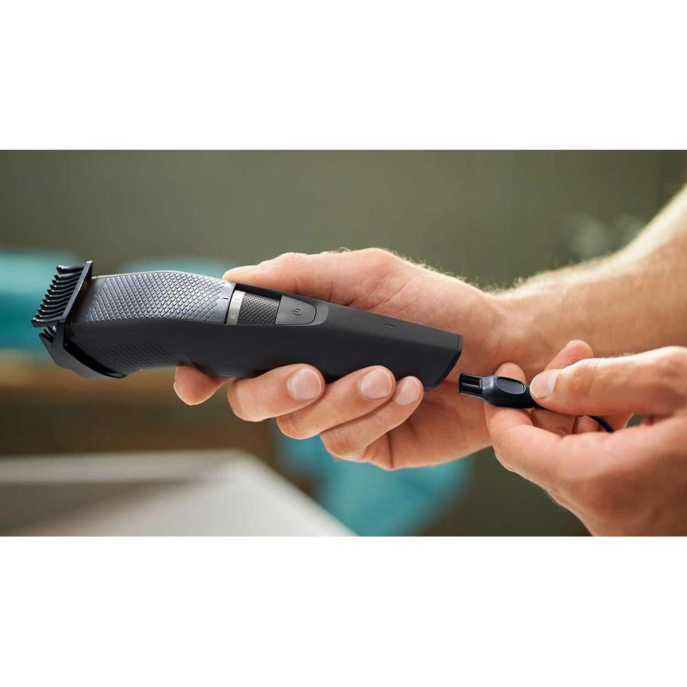 Cortadora de barba Philips inalámbrica para hombre con 20 ajustes de longitud y cuchillas de titanio autoafilables