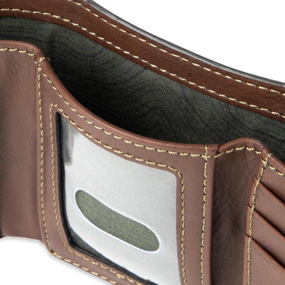 Billetera triple hombre Levi's, elegante y delgada con ventana de identificación y tarjetero de crédito
