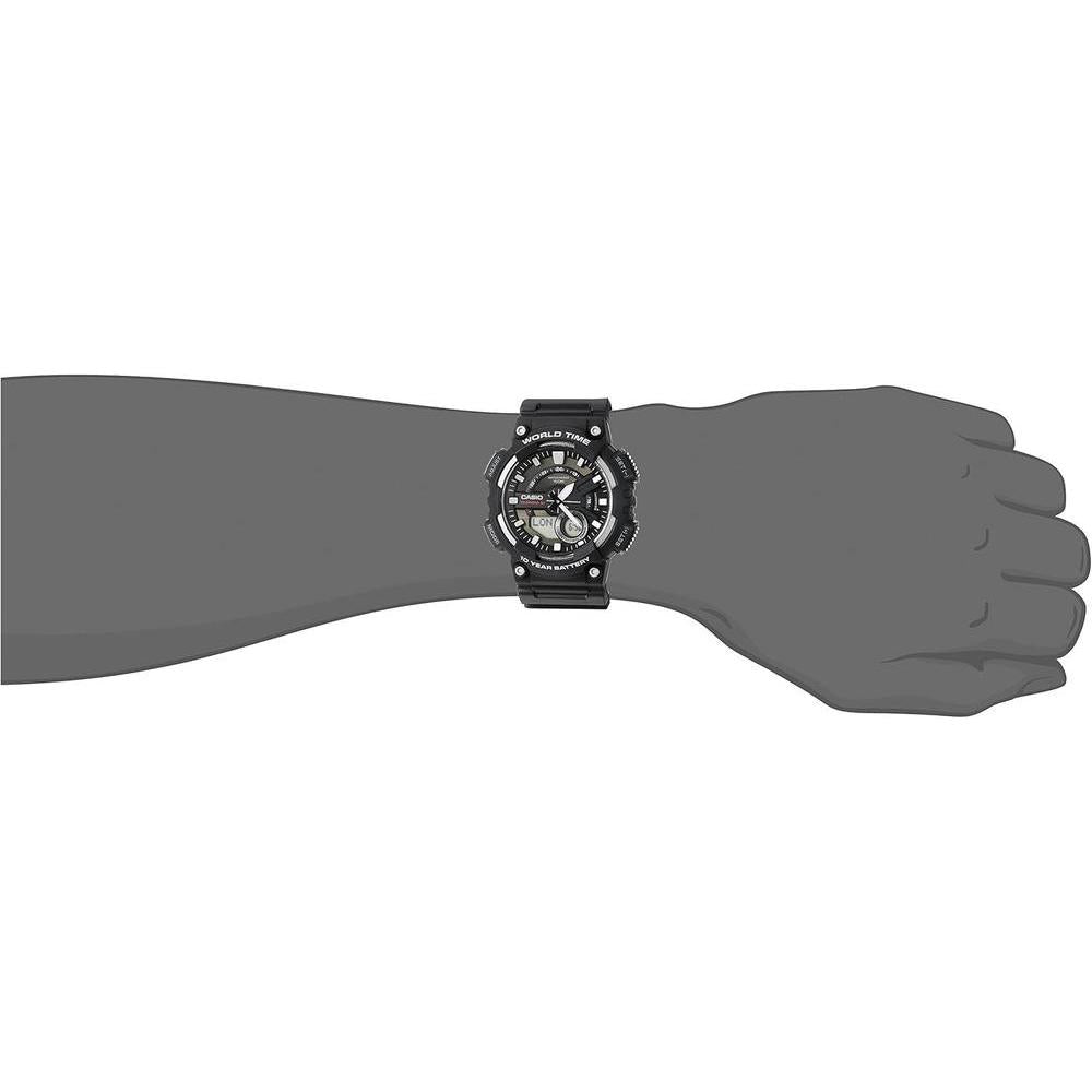 Casio AEQ110BW Series Reloj para Hombre Analógico-Digital con Alarma, Cronómetro, Temporizador y Resistencia al Agua 100M