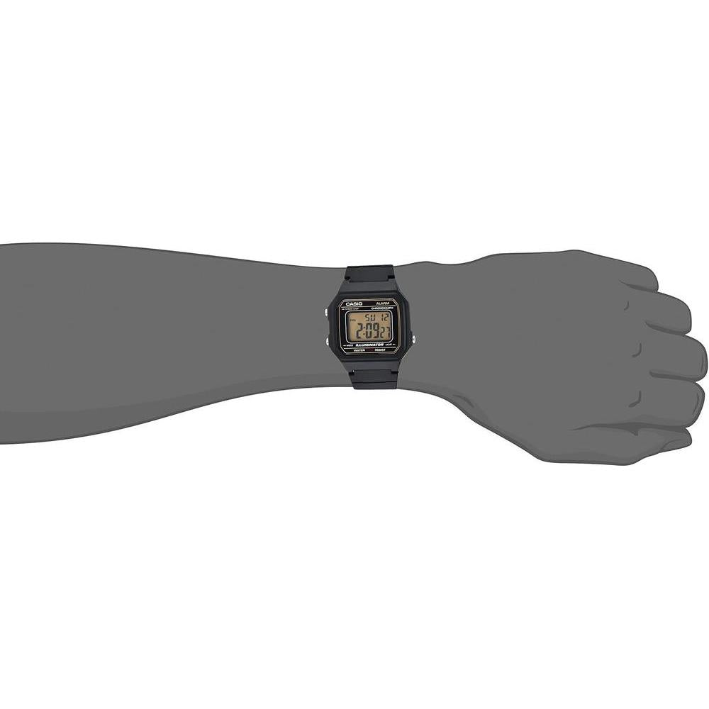 Reloj Digital Casio W217H para Hombre, Resistente al Agua, Cronómetro, Luz LED, Alarma, Batería de 7 años