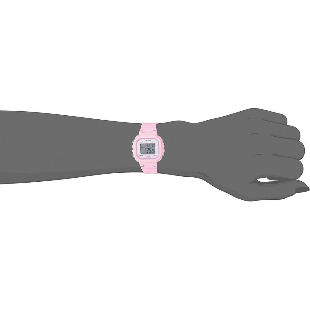 Reloj digital para mujer Casio Serie LA20WH resistente al agua, luz LED, cronómetro y calendario automático