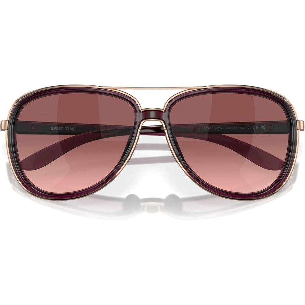 Gafas de sol Oakley para mujer modelo Oo4129 Split Time con lentes Plutonite que bloquean rayos UV y marco de metal O Matter