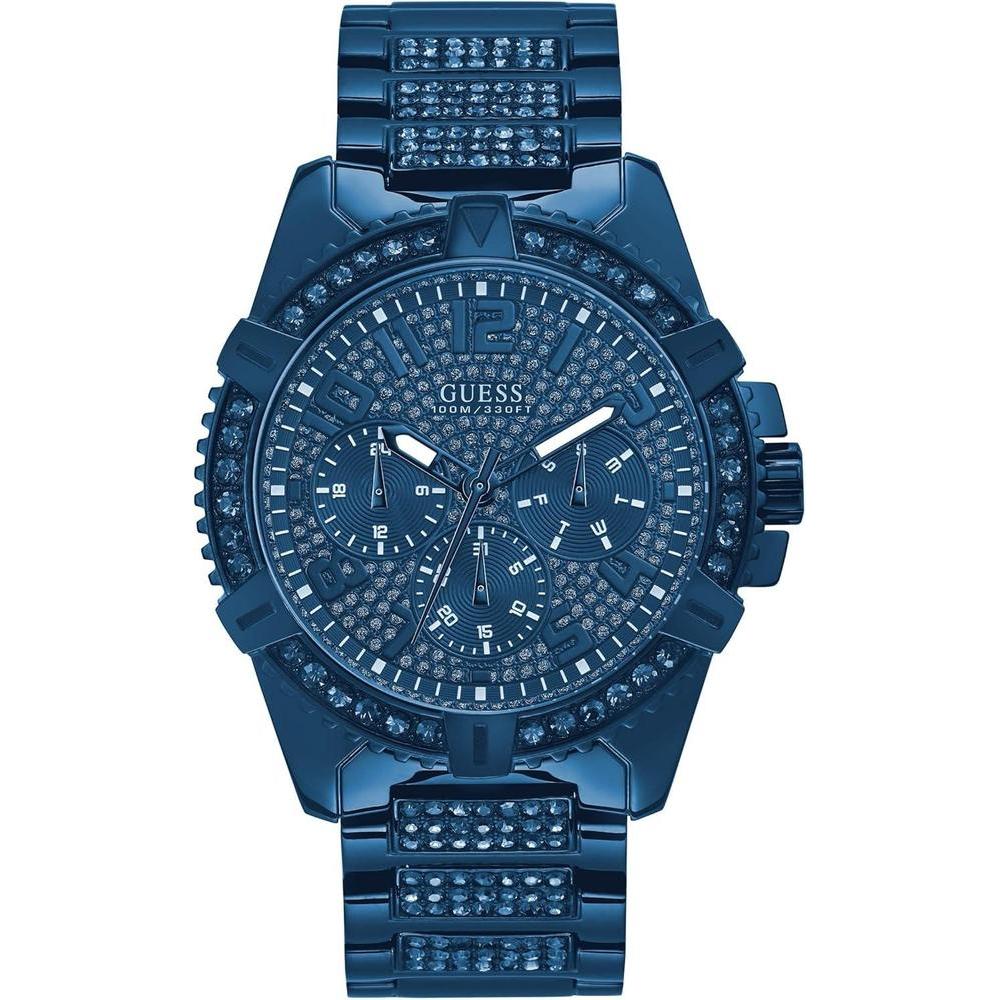 GUESS Stainless Steel Gold-Tone Crystal Embellished Bracelet Watch