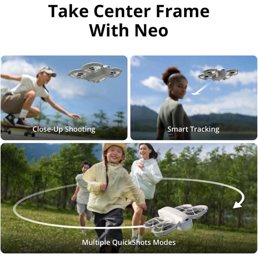 DJI Neo, minidrón con cámara 4K UHD para adultos, con funciones avanzadas como vuelo autónomo y video estabilizado