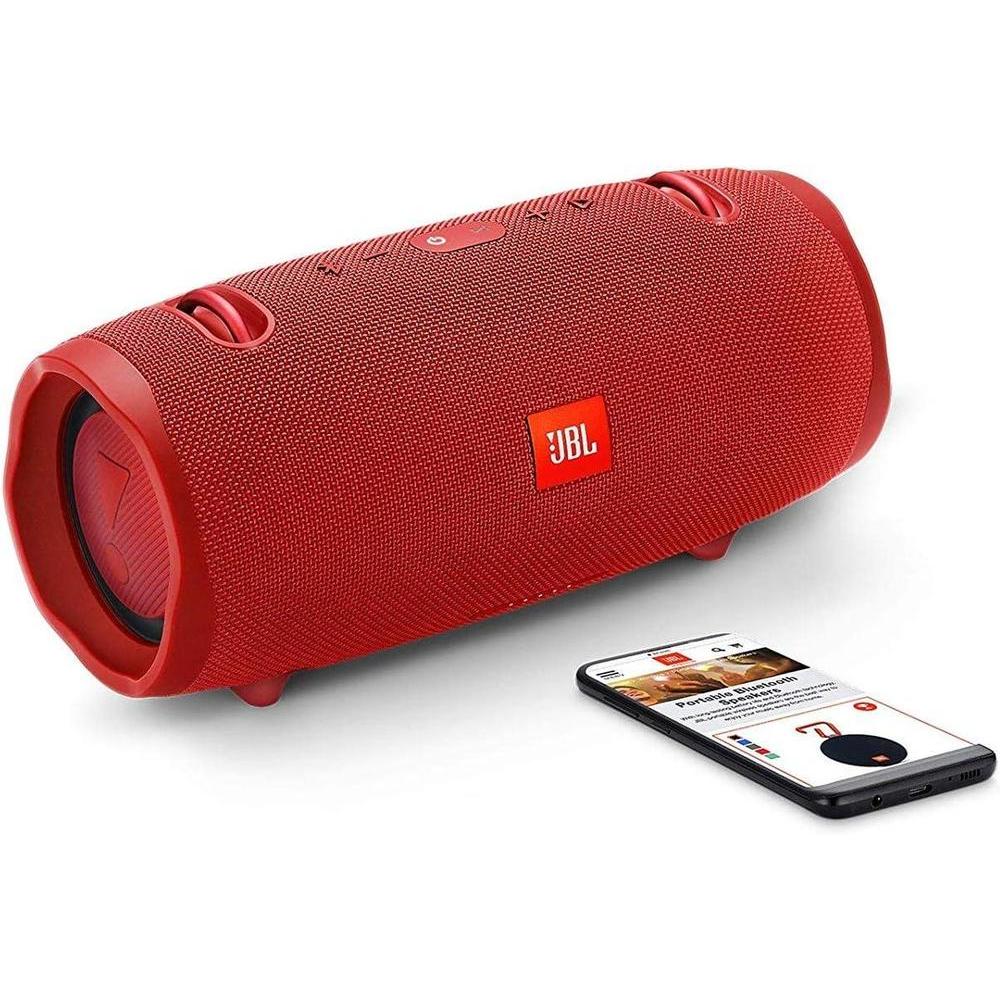 JBL Xtreme 2 Altavoz portátil impermeable inalámbrico Bluetooth, sonido potente ideal para exterior, color rojo