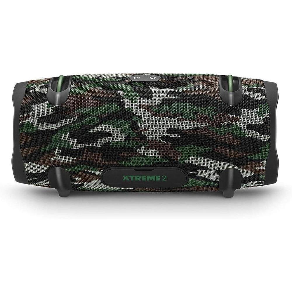 JBL Xtreme 2 Altavoz Bluetooth portátil impermeable con tecnología estéreo y diseño camuflaje, ideal para fiestas y uso en exteriores