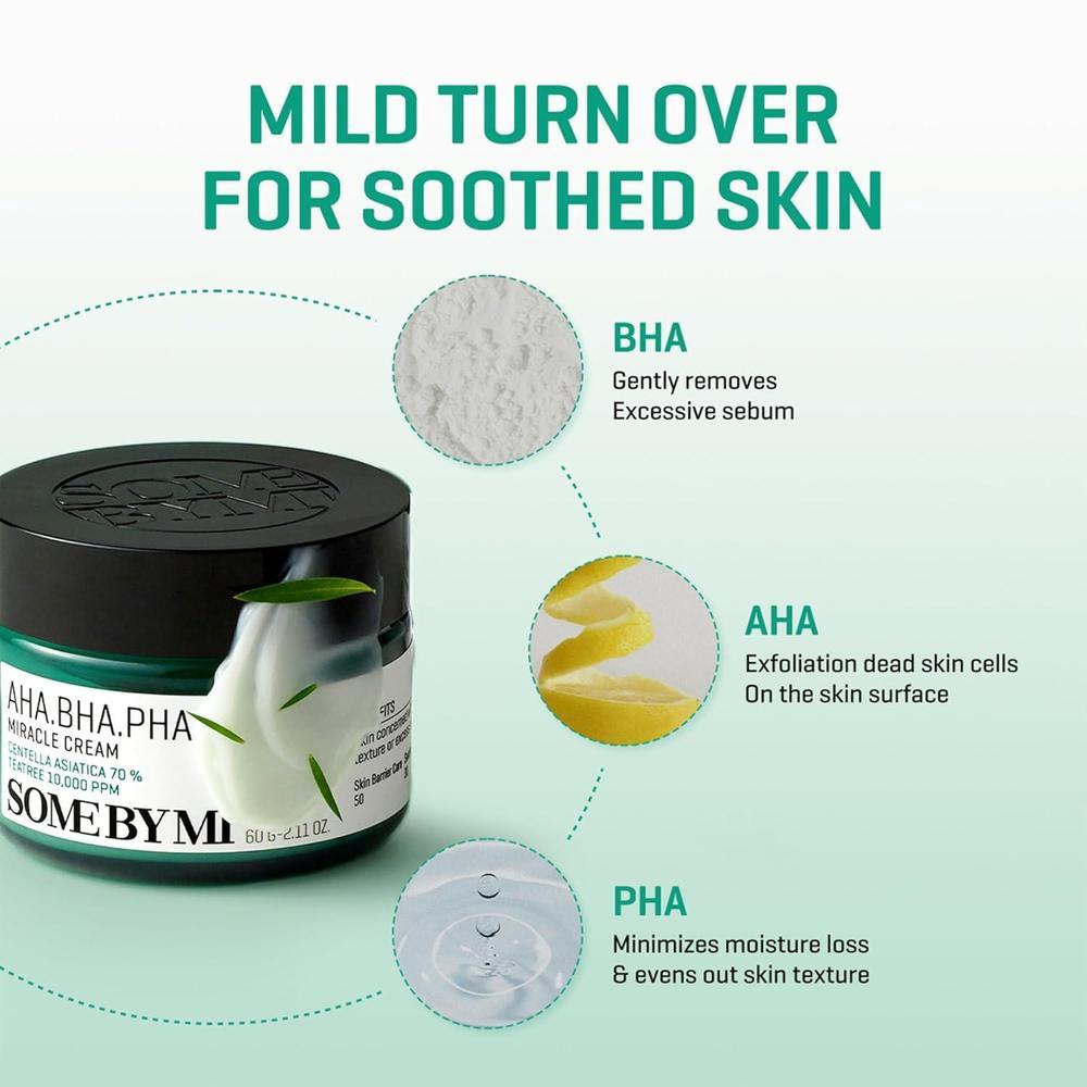 Some By Mi Aha Bha Pha Miracle Cream Hidratante Exfoliante Y Calmante Facial 60ml