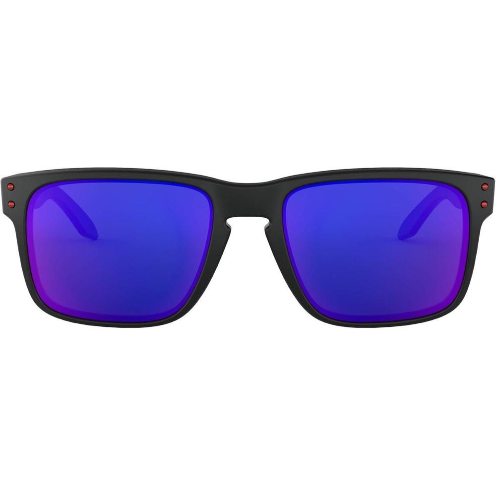 Oakley Holbrook Gafas de sol, montura negra mate, lente iridio rojo positivo con kit de limpieza de lentes y microbolsa