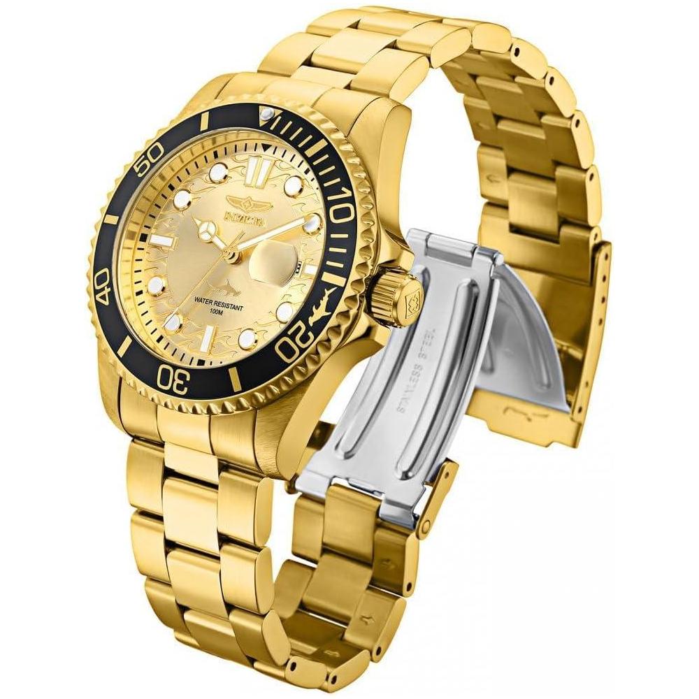 Invicta Reloj de cuarzo Pro Diver para hombre, diseño dorado, modelo 30025. Ideal para buzos