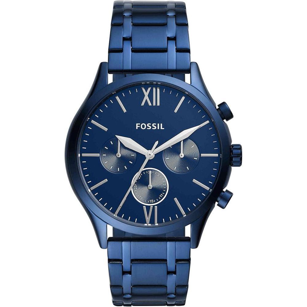Fenmore Midsize Multifunction Navy Stainless Steel Watch