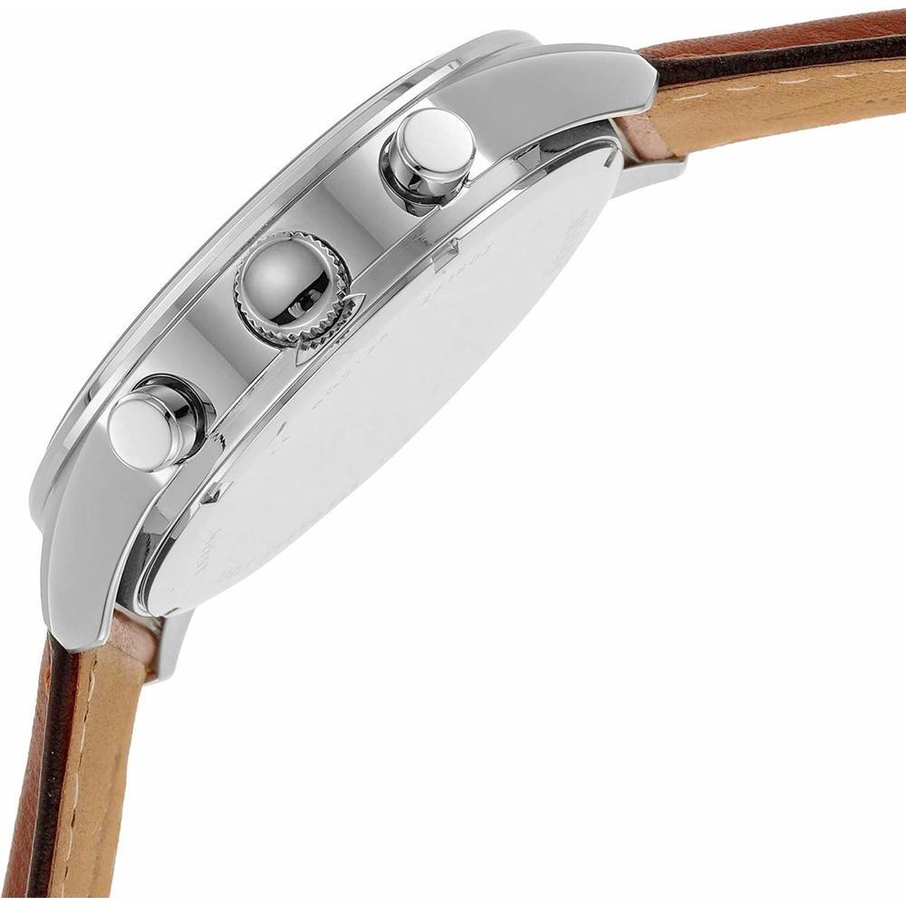 Flynn Cronógrafo: Reloj de Cuero Marrón de Fossil, Elegante y Resistente al Agua, Ideal para Hombres