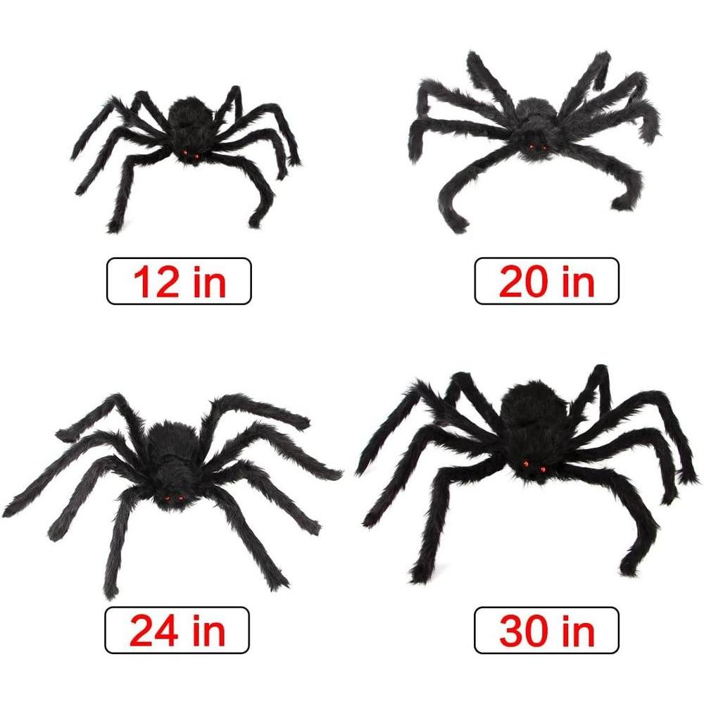 Juego de decoración de Halloween con arañas grandes, telarañas elásticas y más, ideal para un ambiente espeluznante
