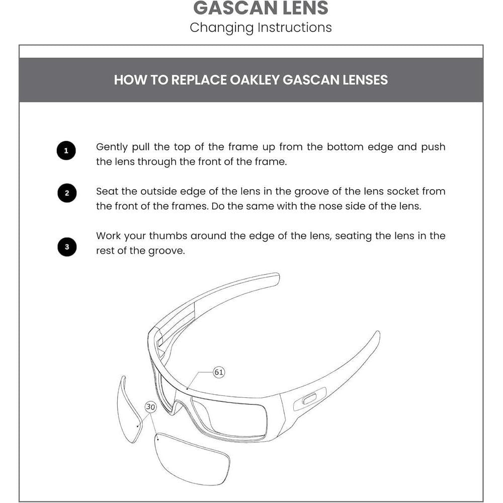 Lentes de Reemplazo Oakley Gascan Prizm con Bolsa y Paño de Microfibra Incluidos