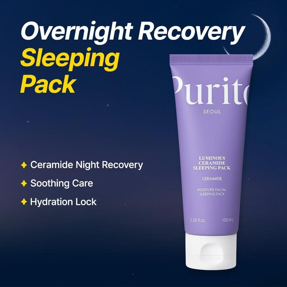 PURITO Crema Recuperadora Nocturna 100ml Para Piel Seca Y Sensible Vegana