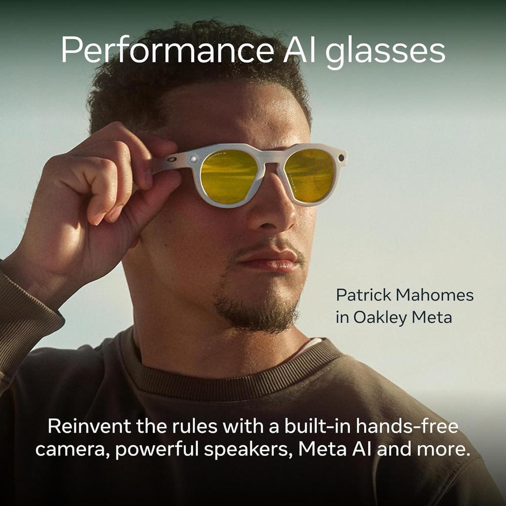 Gafas inteligentes Oakley Meta HSTN para deportistas con IA, cámara, audio, video y lentes Prizm Polarized Transitions