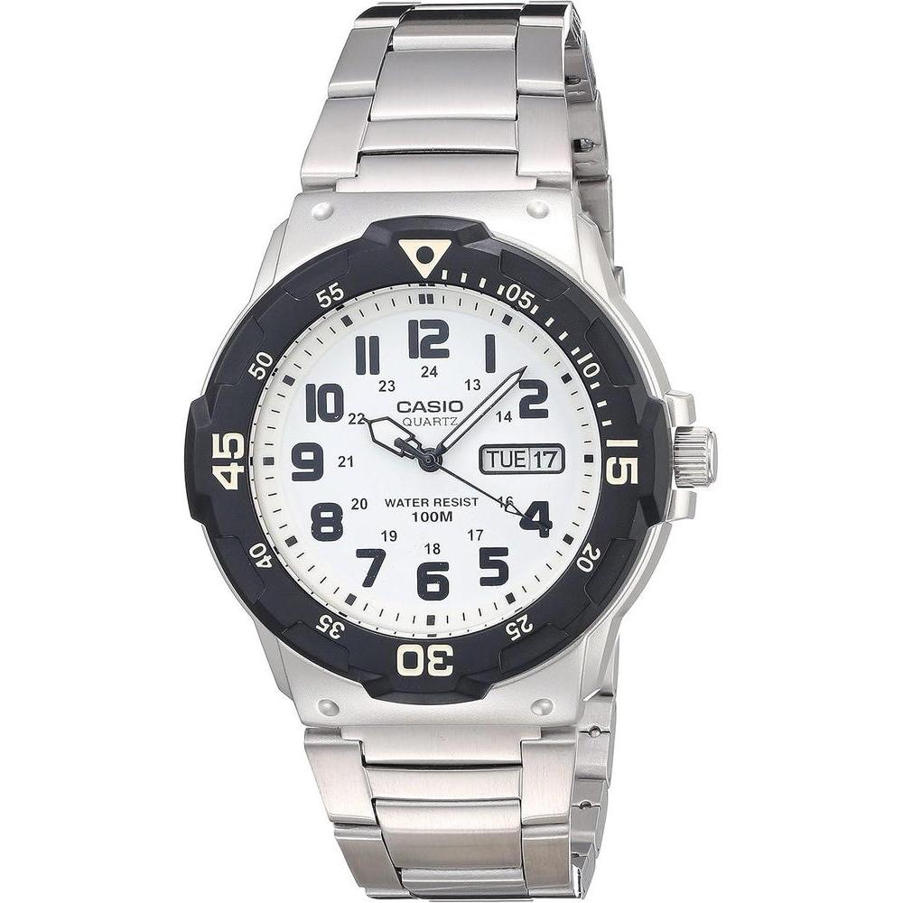 Casio MRW200H Series | Unisex Analog Watch | 100M WR | Stainless Steel Case | Resin Band | 2 Hand Analog (HR, Min, SEC) | Date Display | Screw Down Crown/Screw Down Caseback | 3 Year Battery