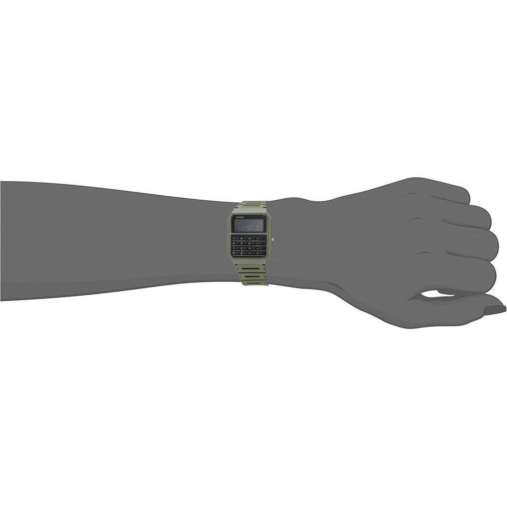 Reloj Casio Vintage con calculadora, caja de resina, cronómetro, hora dual, alarma diaria, calendario automático y batería de 5 años