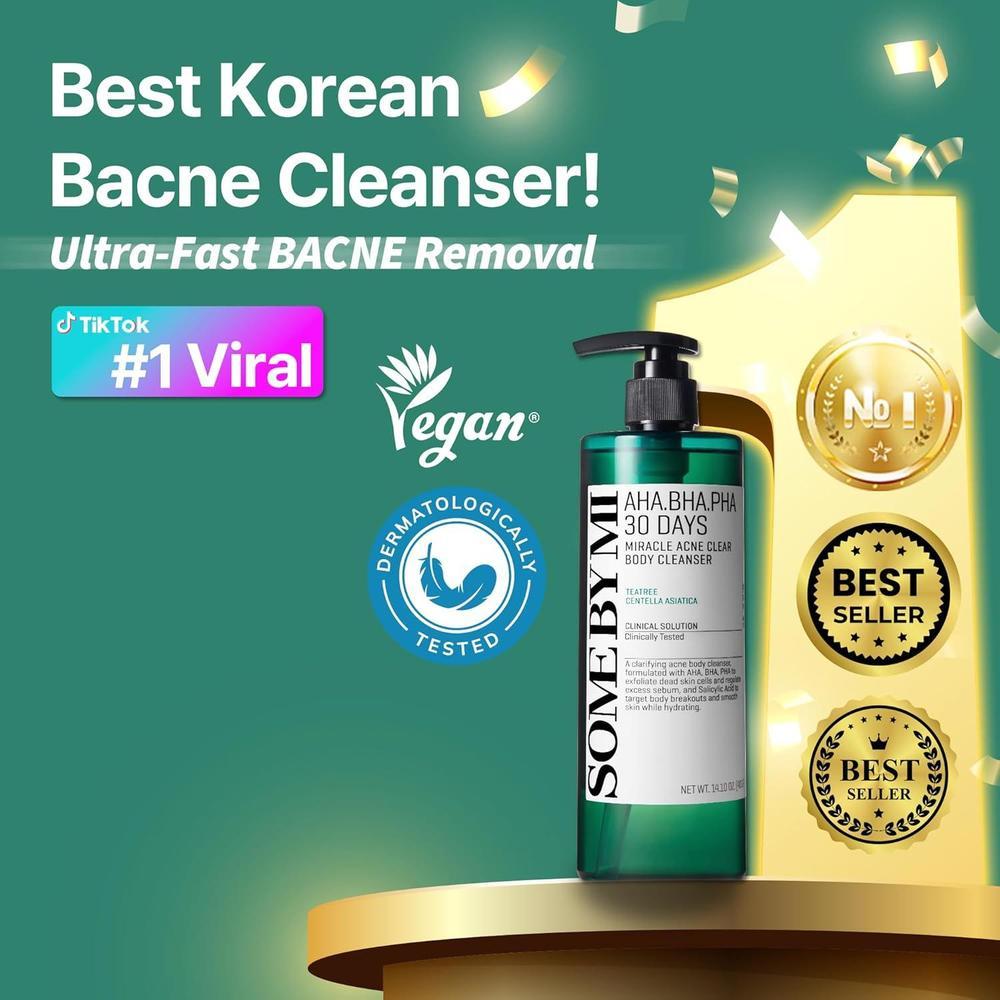 SOME BY MI AHA BHA PHA Miracle Limpiador Antiacné Cuerpo con Árbol de Té y Ácido Salicílico, Limpieza Profunda