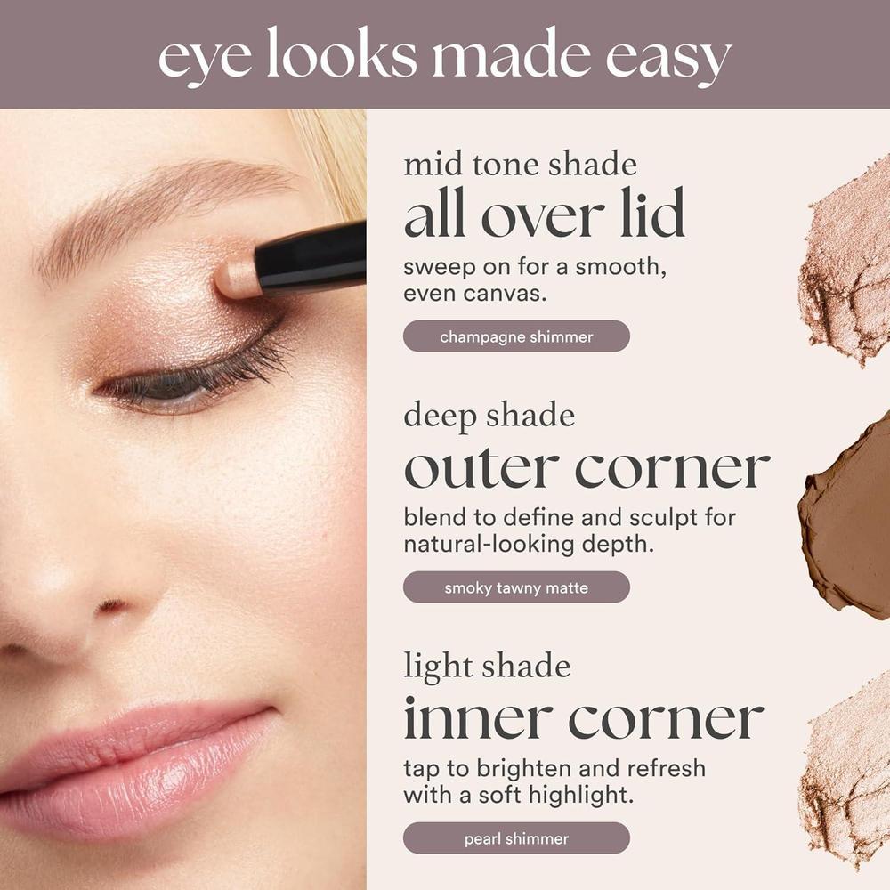 Sombra De Ojos Julep Crema A Polvo Resistente Al Agua Color Amatista Brillante Con Difuminador Integrado