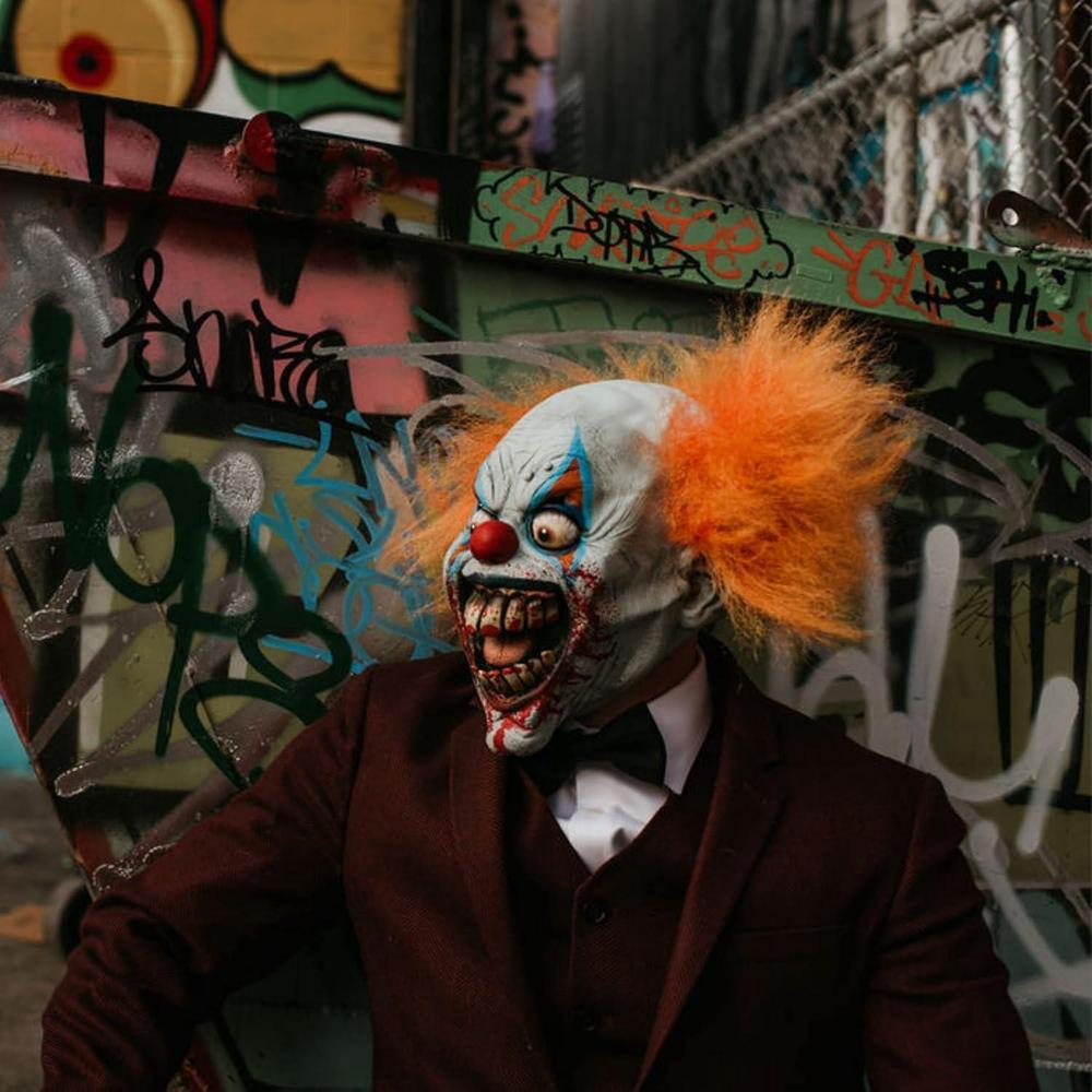 Deja Boo Scary Adult Mask - Diseño único y terrorífico para Halloween - Máscara realista - Killer Shingles el payaso