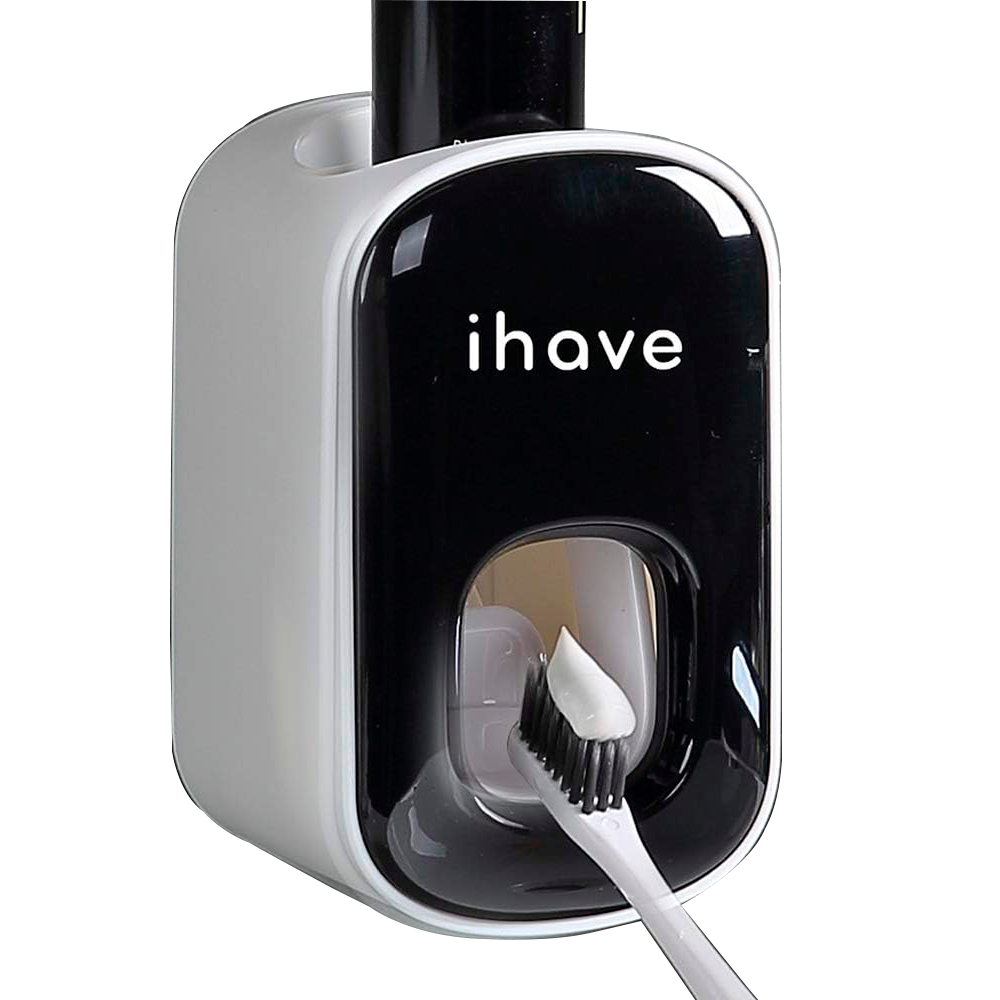 iHave - Dispensador de pasta de dientes para montaje en pared para baño, exprimidor automático de pasta de dientes