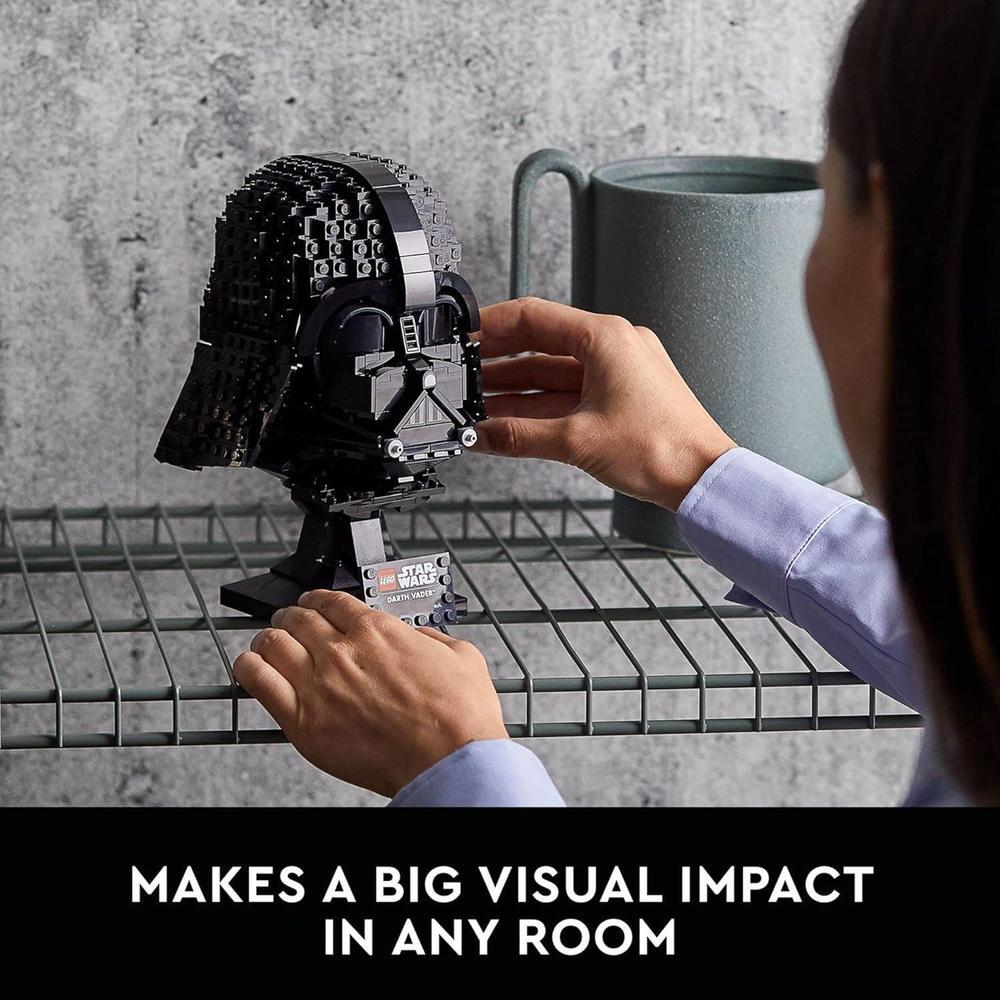 LEGO Star Wars Juego de Construcción de Casco de Darth Vader, Modelo para Adultos, Decoración Coleccionable
