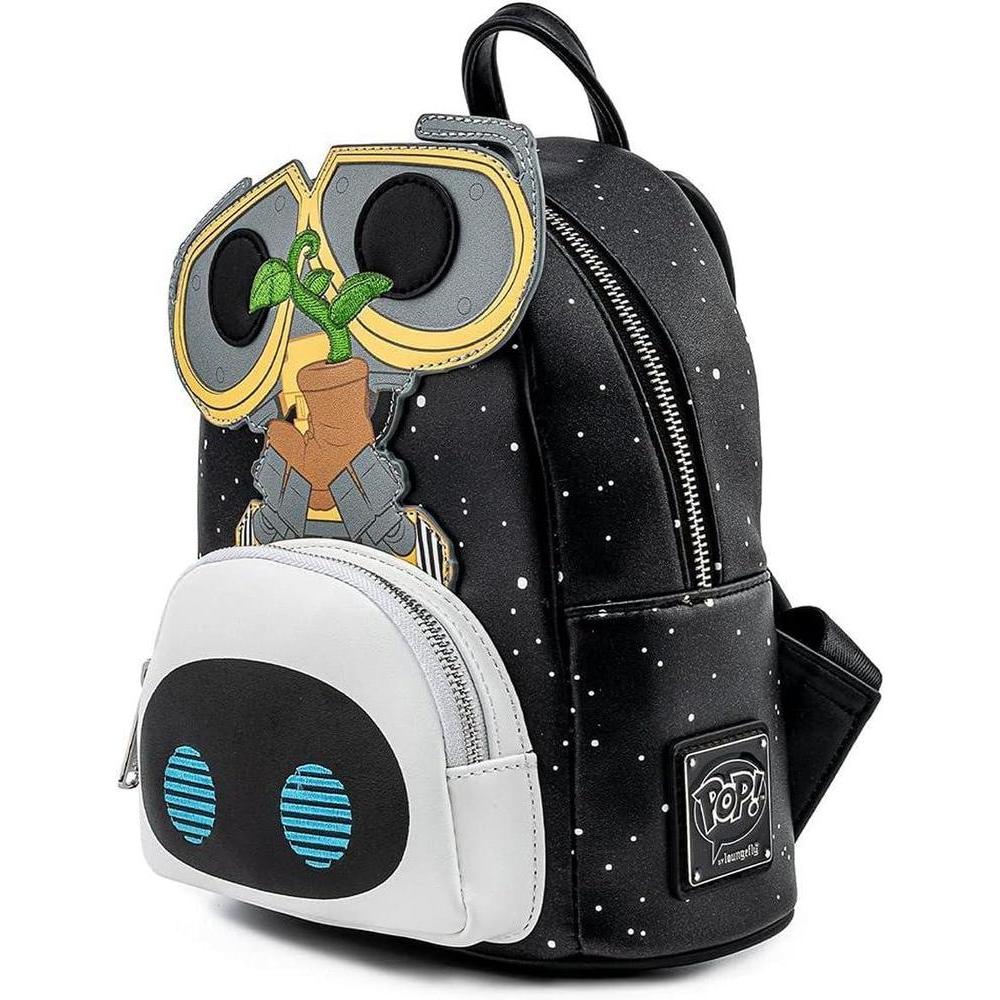 Loungefly POP Disney Pixar Wall-E Eve Earth Day, bolsa de hombro con correa doble para mujer, diseño multicolor vibrante