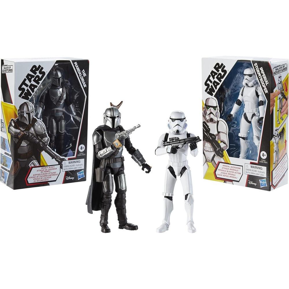 STAR WARS Galaxy of Adventures The Mandalorian con Figuras y Accesorios Divertidos, Juguetes para Niños de 4 Años en Adelante
