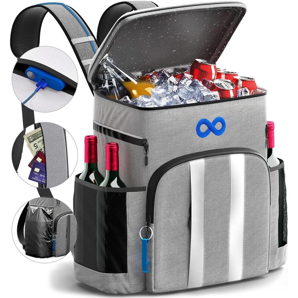 Everlasting Comfort Backpack Cooler and Cooler Backpack Chair - Insulated Leakproof, Lightweight, Water-Resistant Soft Cooler Bag with Multiple Pockets and Compartments for Picnic, Camping, & Lunch