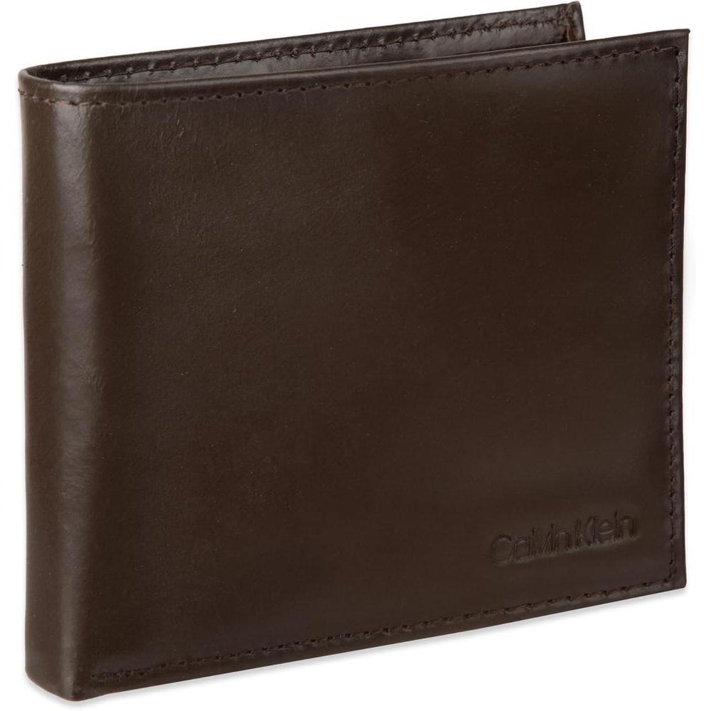 Set de carteras Calvin Klein minimalista y tarjeteros para hombre, diseño de cuero con tecnología RFID