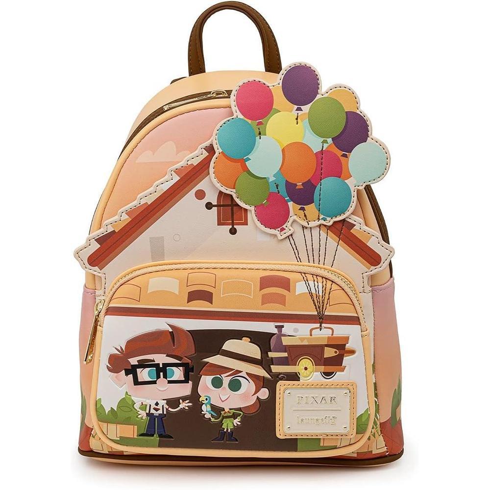 Loungefly Disney Pixar Up Working Buddies Womens Double Strap Shoulder Bag Purse,One Size