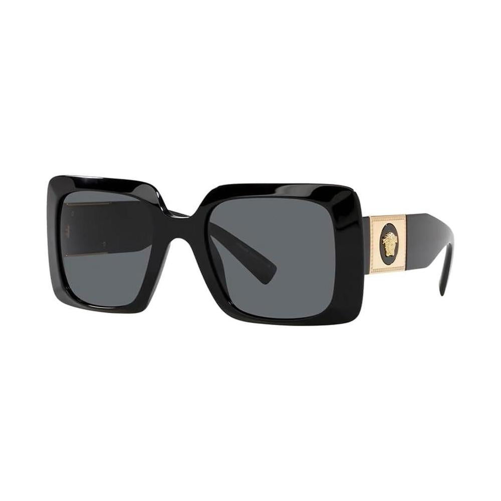 Versace VE 4405 GB1/87 Black Plastic Rectangle Sunglasses Grey Lens