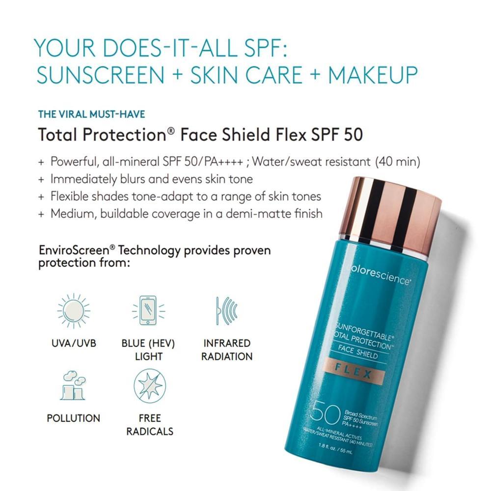 Colorescience Total Protection Face Shield Flex SPF 50 + Zinc Oxide 12% 51ml