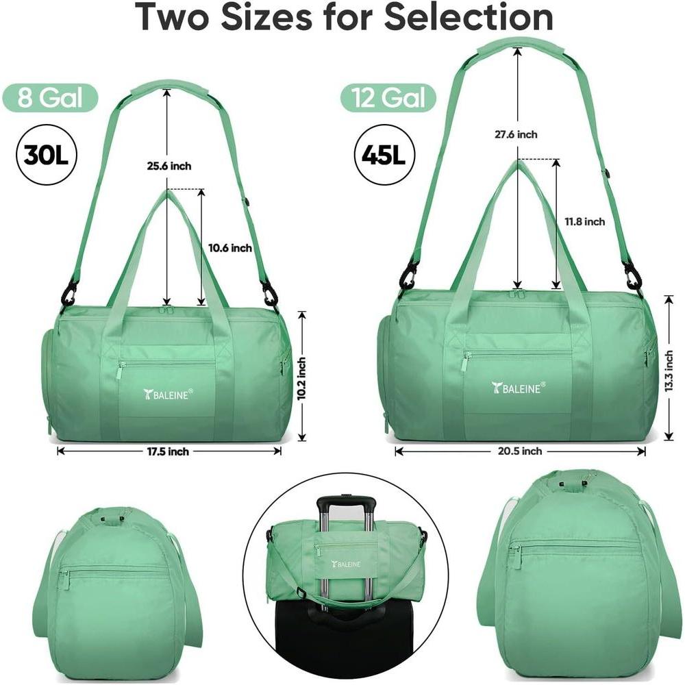 Bolso de gimnasio BALEINE para mujeres y hombres, ligero, impermeable, con compartimentos para zapatos y ropa húmeda