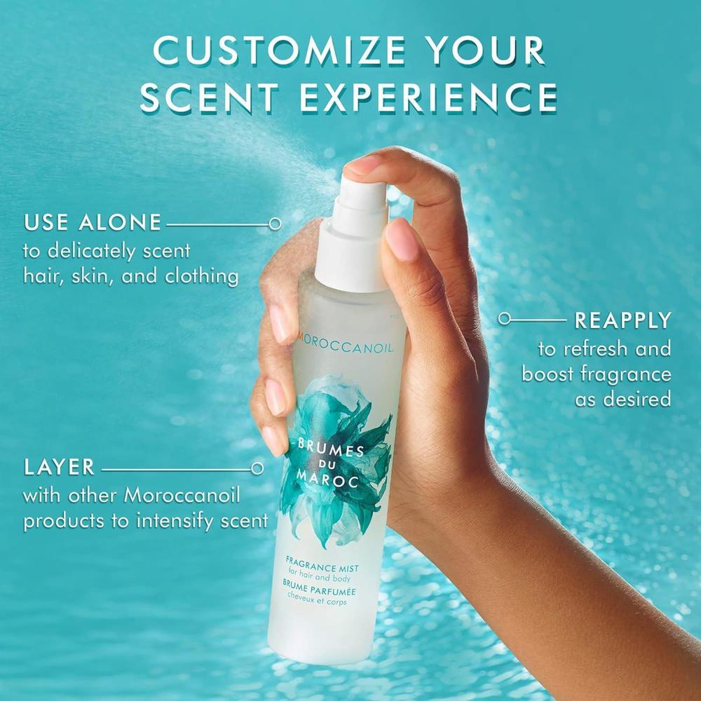 Mist Fragancia Moroccanoil para cabello y cuerpo, con aceite de argán y vitamina E, aroma ámbar y floral dulce