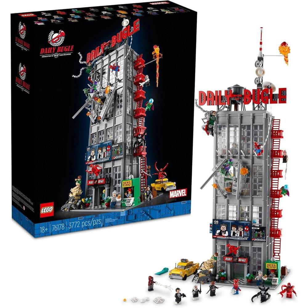 LEGO Marvel Spider-Man Daily Bugle Building Sets for Adults - Display as Office or Book Shelf Decor - Gifts for Christmas - 25 Minifigures - 76178