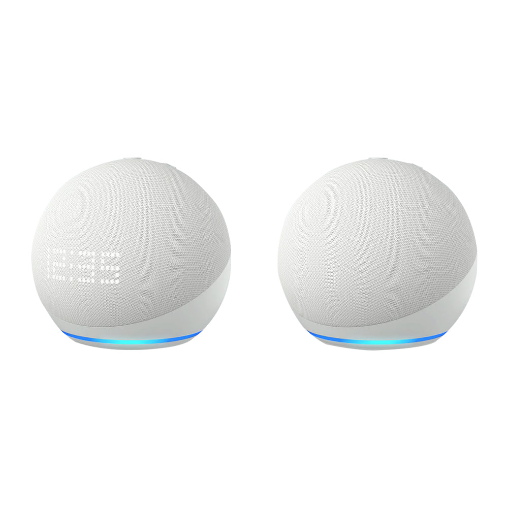 Parlante Inteligente Echo Dot 5ta Gen. con Reloj Glacier White